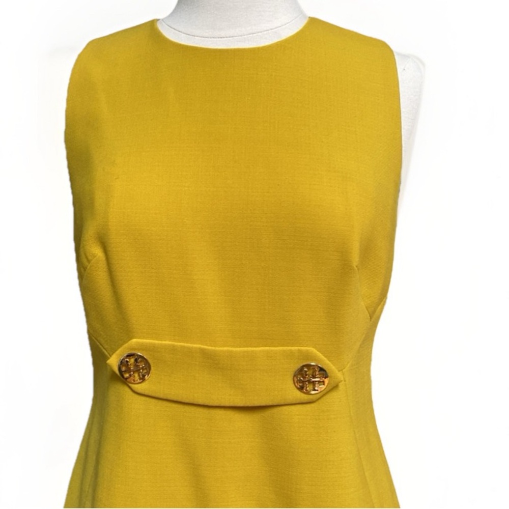 Tory Burch Mustard Sheath Mini Dress Office Work logo - Picture 4 of 4